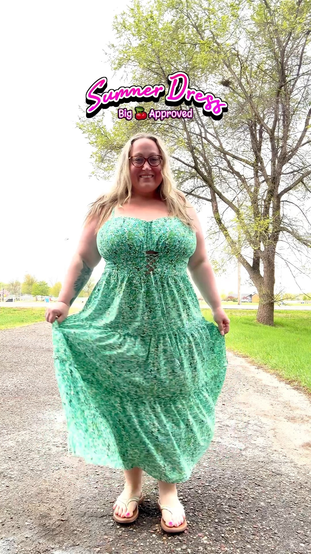 Perfect summer dress WITH POCKETS for us bigger chested girlies! Love the little lace up detail in the front too. 😍 Wearing size XXL and I’m 5’1” for reference. 💚

#LTKMidsize #LTKSaleAlert #LTKPetite