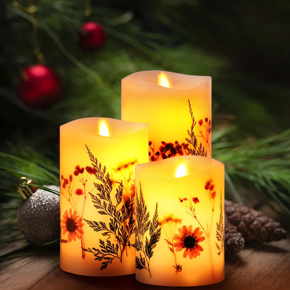 Unscented Flameless Pillar Candle (Set of 3) | Wayfair North America