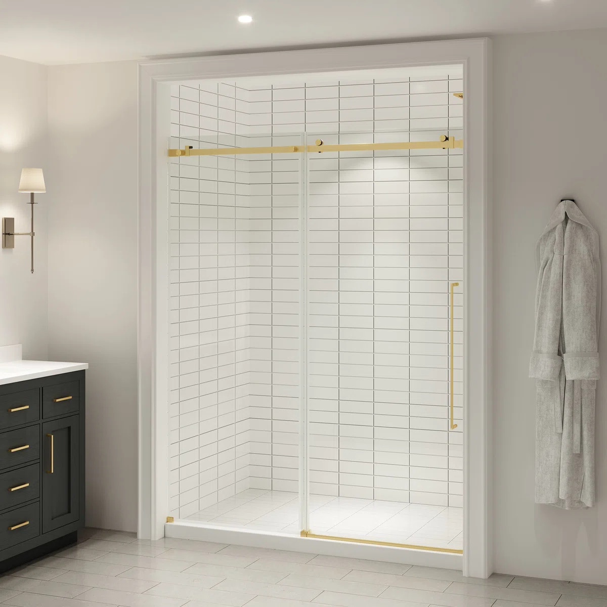 Ove Decors Selby 60 In. W X 74 In. H Frameless Sliding Clear Straight Alcove Shower Door 15SGP-SE... | Wayfair North America