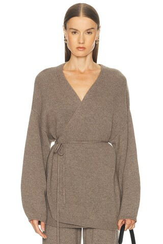 Lisa Yang Laurina Wrap Cardigan in Neutral | FWRD 