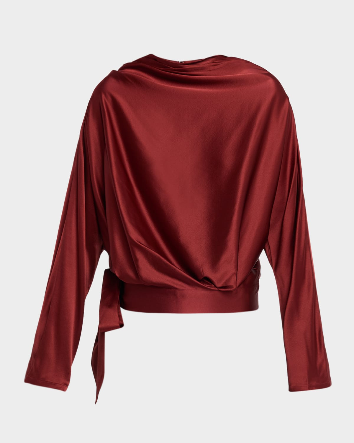 Phoebe Draped Silk Blouse | Neiman Marcus