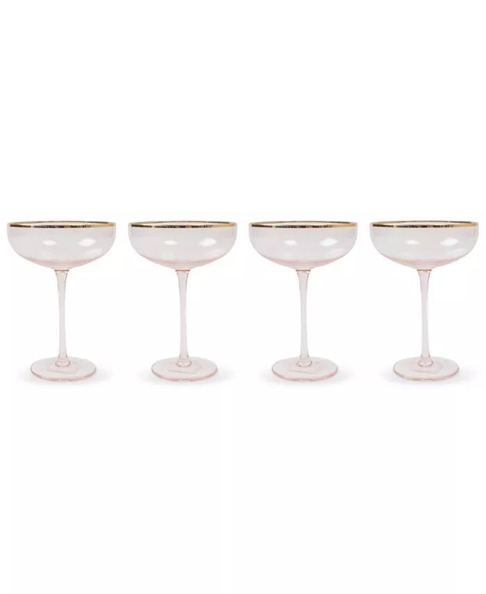 Pink Coupe Glass Set of 4 | Macy's