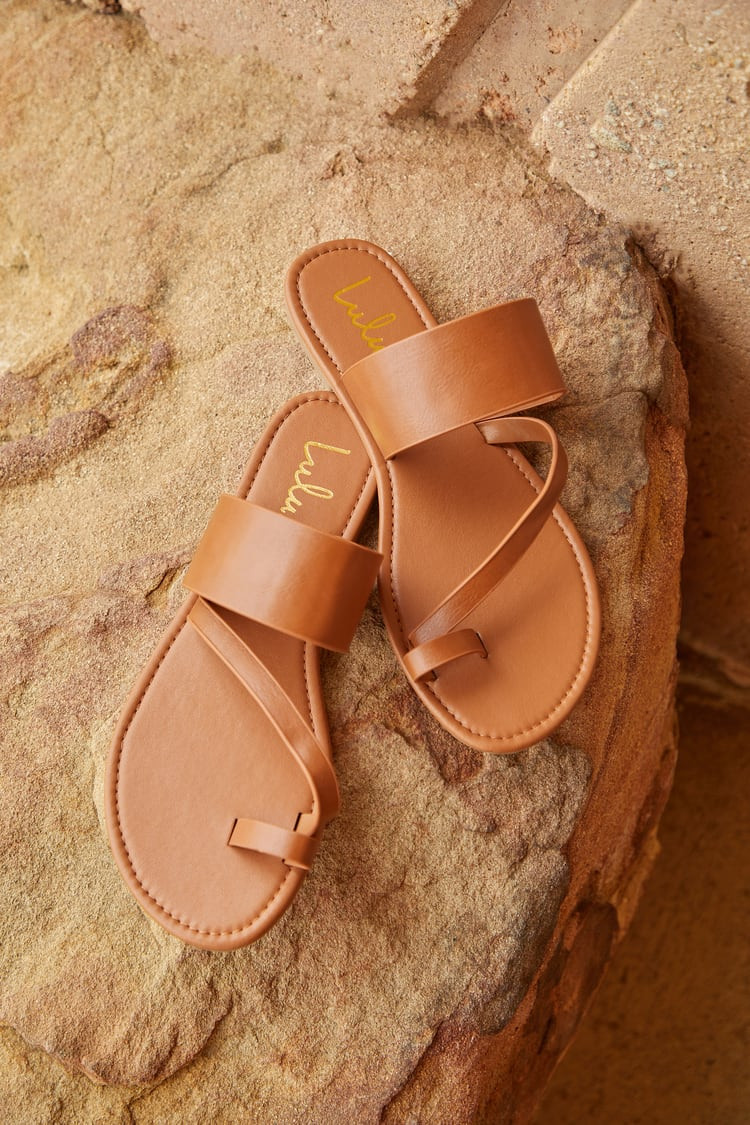 Avena Light Tan Flat Sandals | Lulus (US)