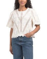 Eyelet Embroidered Top | Short Sleeve Tops | Marshalls | Marshalls
