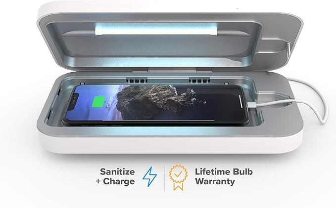 PhoneSoap 3 UV Cell Phone Sanitizer & Dual Universal Cell Phone Charger Box | Patented & Clinical... | Amazon (US)