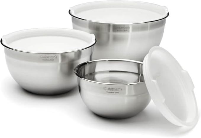 Cuisinart Mixing Bowl Set, Stainless Steel, 3-Piece, CTG-00-SMB | Amazon (US)