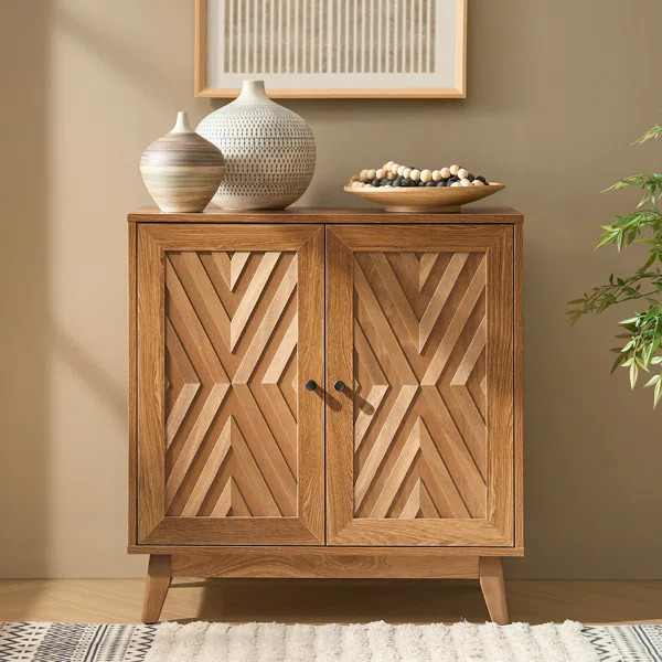 LekieshaTransitional 30"Tall 2 Door Accent Cabinet with Solid Wood Legs | Wayfair North America