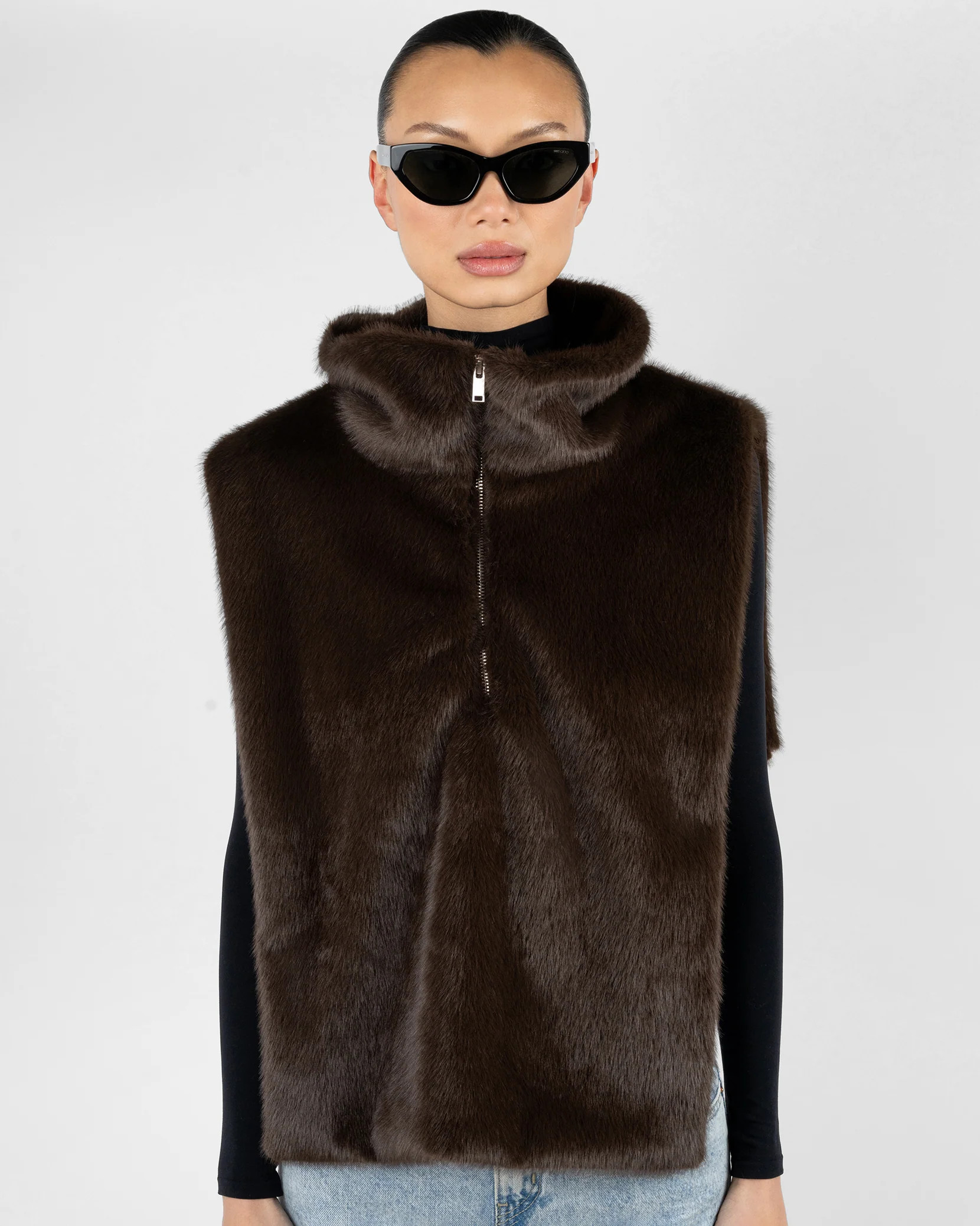 Faux Fur Mockneck Vest | We Wore What