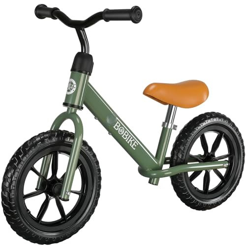 Bobike Toddler Balance Bike Toys for 2 to 5 Year Old Girls Boys Adjustable Seat and Handlebar No-Pedal Training Bike Best Gifts for Kids (Green) | Amazon (US)
