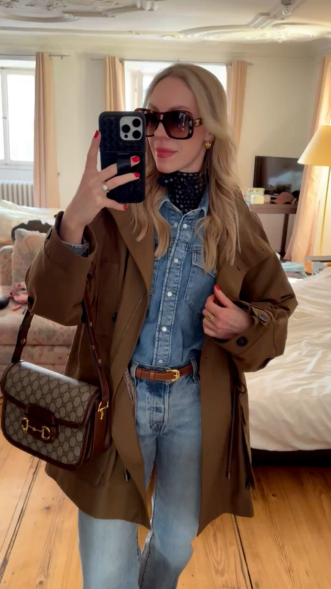 Spring outfit, travel outfit, @Zara utility jacket, denim on denim, all denim outfit, European vacation, @Zara leather loafers 

#LTKSeasonal #LTKOver40 #LTKTravel