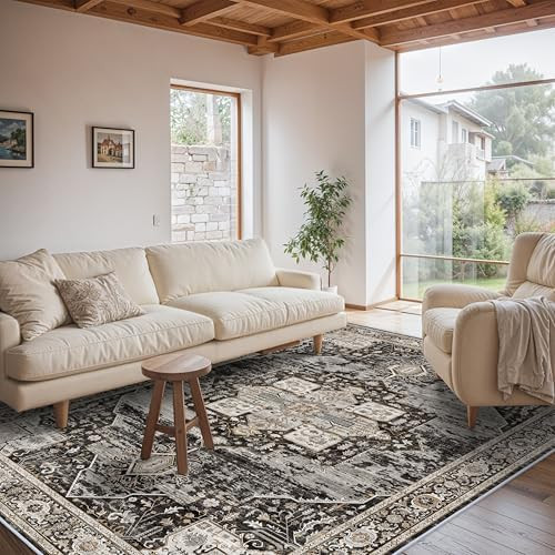 6x9 Area Rug Washable - Living Room Rugs with Non Slip Backing Ultra Soft Stain Resistant Bedroom... | Amazon (US)