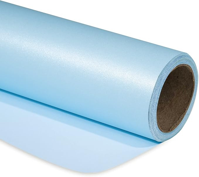 RUSPEPA Blue Matte Wrapping Paper - Solid Color Pearly - lustre Paper Perfect for Wedding, Birthd... | Amazon (US)