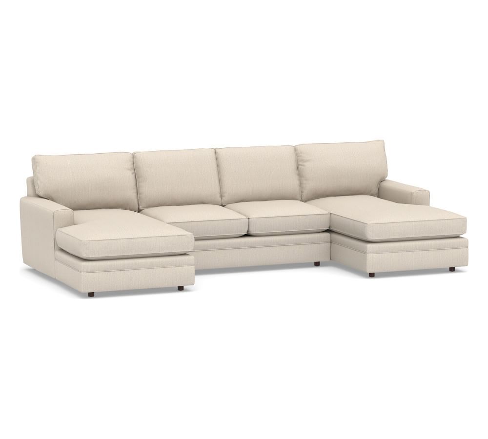 Pearce Square Arm Upholstered U-Shaped Chaise Sectional | Pottery Barn (US)