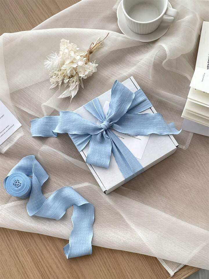 4cm Goddess/Mother's Day/Valentine's Day Pleated Satin Ribbon With High-Grade Elastic Ruffle Bubb... | SHEIN