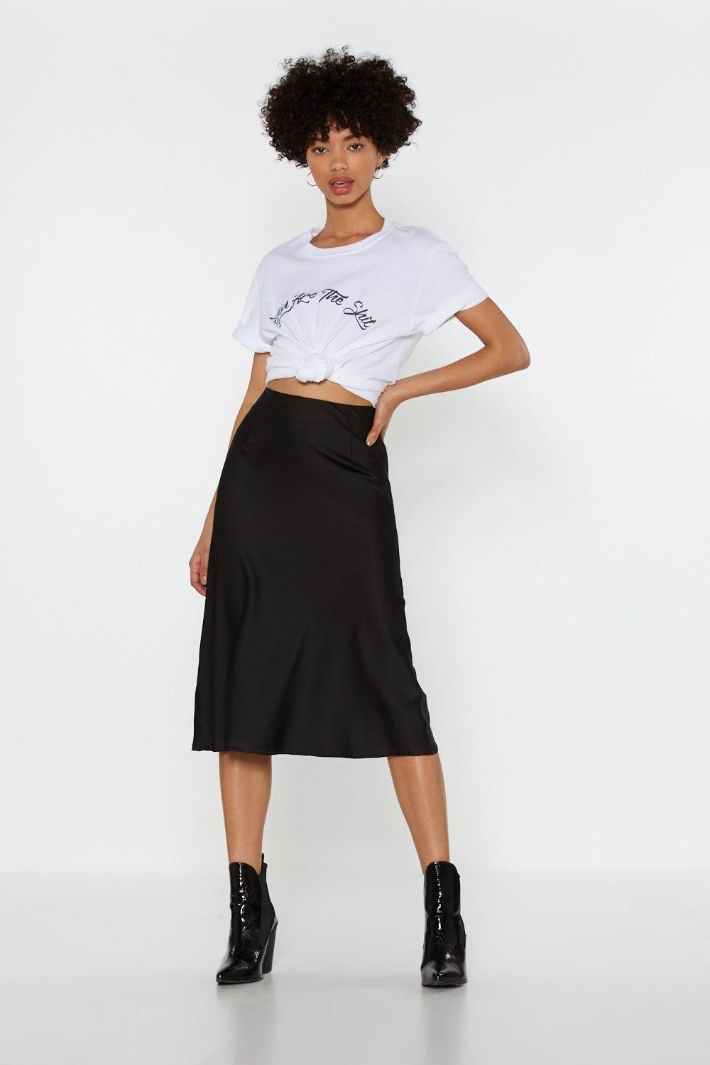 Just My Type Satin Midi Skirt | NastyGal (US & CA)