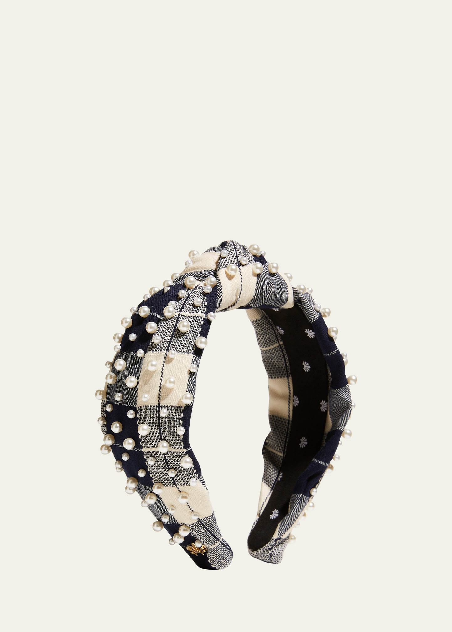 Pearly Plaid Knotted Headband | Bergdorf Goodman