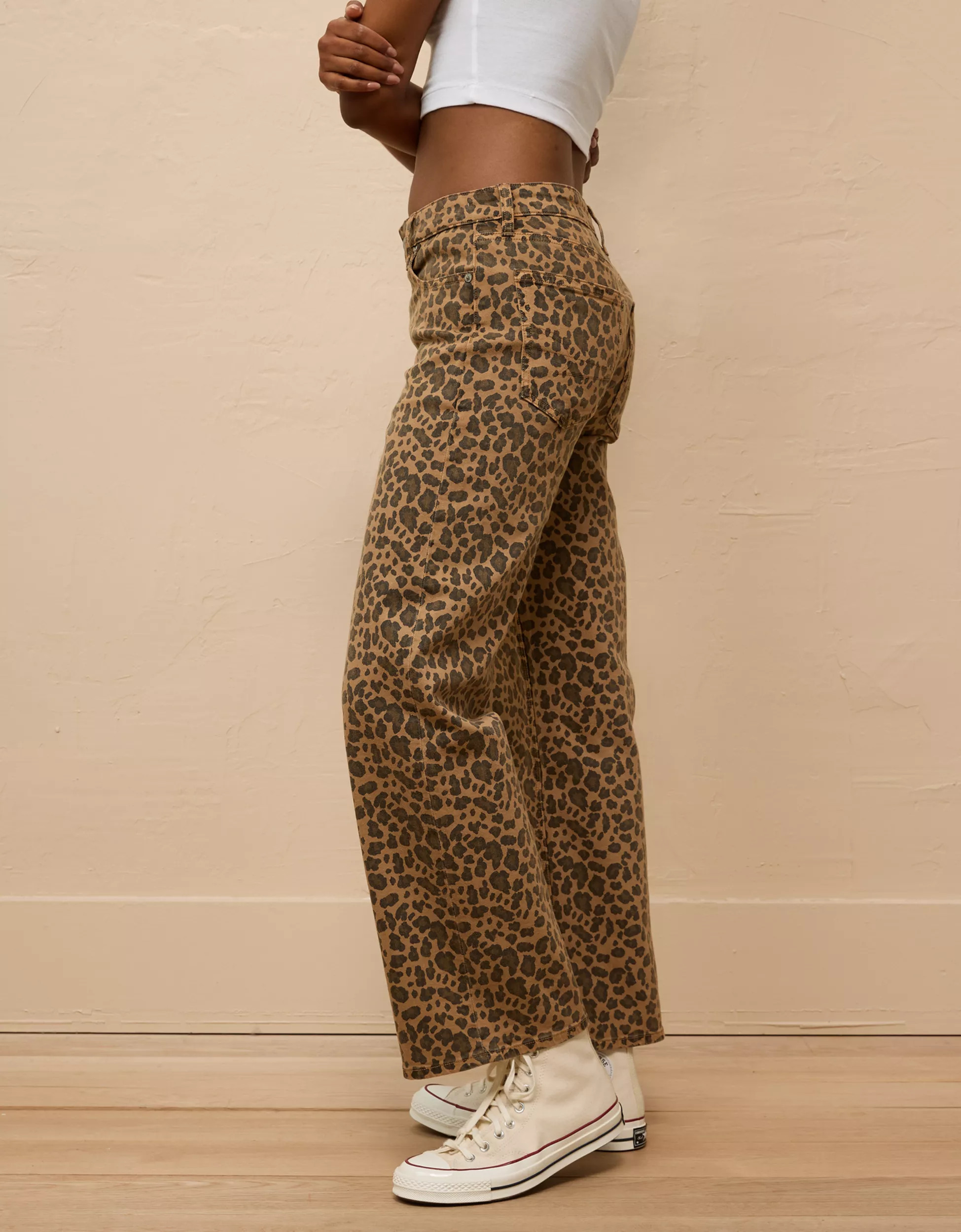 AE Stretch Leopard High-Waisted Stovepipe Ankle Pant | American Eagle Outfitters (US & CA)