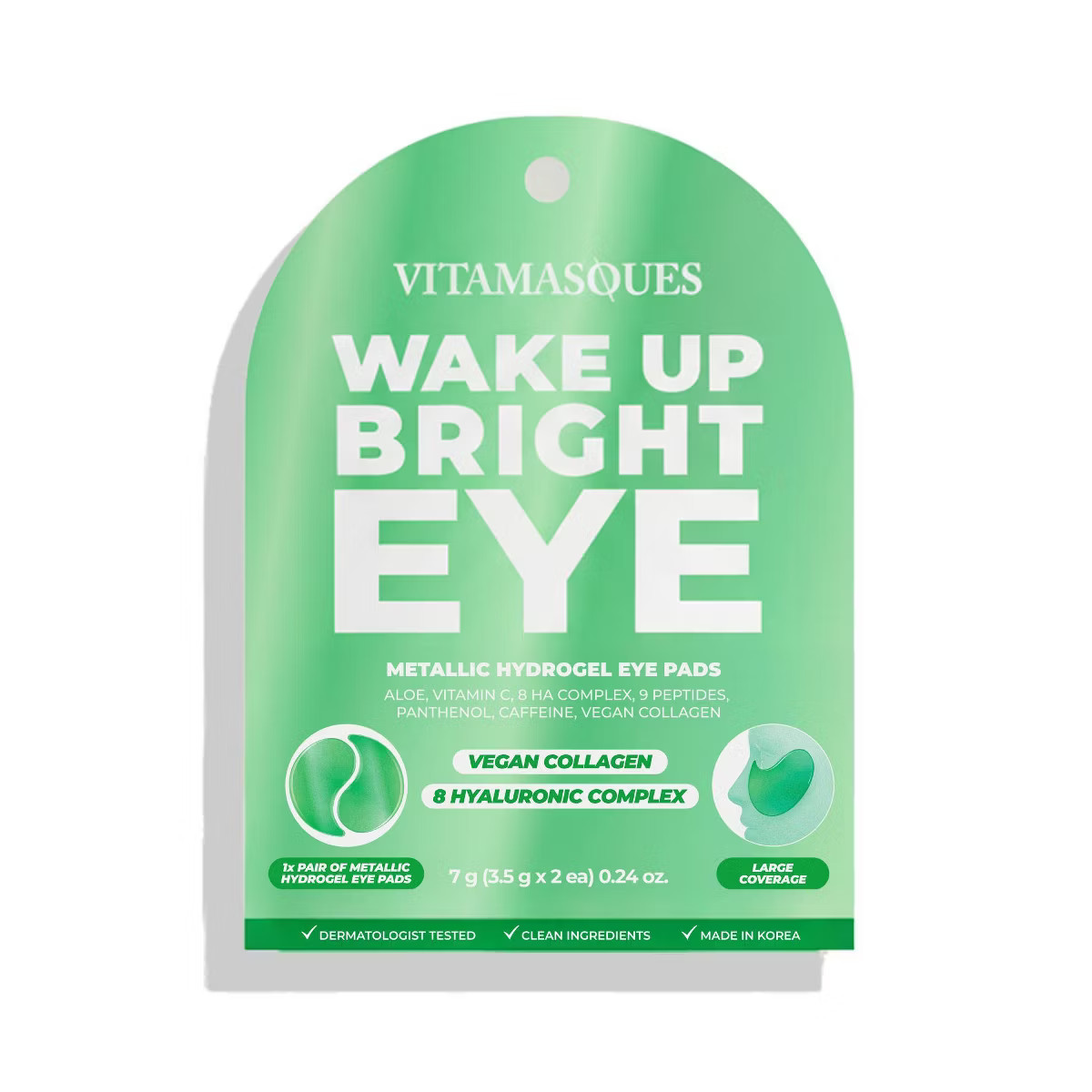 Vitamasques Wake Up Bright Metallic Hydrogel Eye Pads - 0.75 fl oz | Target