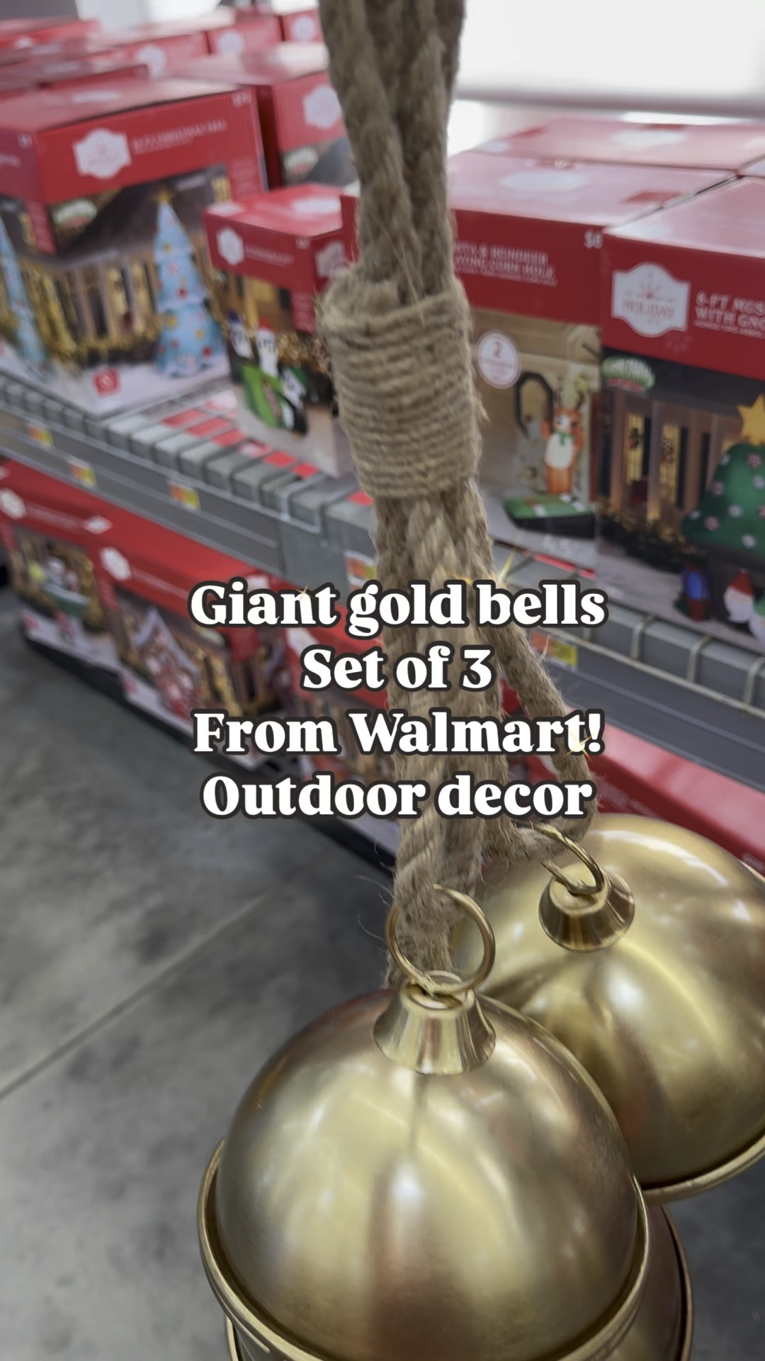 New outdoor Christmas decor from Walmart. Set of 3 gold bells!

#LTKHome #LTKSeasonal #LTKVideo
