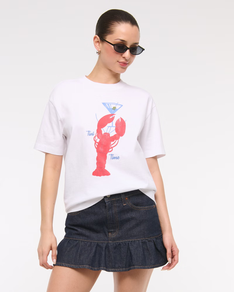 Oversized 'Tini Time Graphic Tee | Abercrombie & Fitch (US)