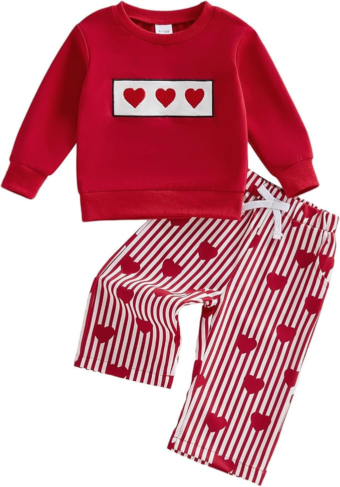 St Patricks Day Baby Boy Outfit Long Sleeve Clover Sweatshirt Striped Pants Toddler Boy Summer Sp... | Amazon (US)