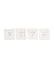 Set Of 4 Linen Hand Embroidered Coasters | TJ Maxx