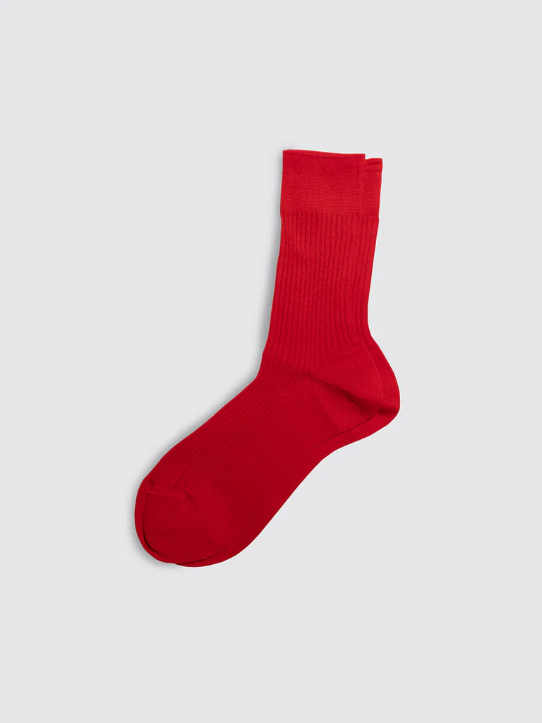 Maria La Rosa Bio Cotton Ribbed Socks | Alex Mill