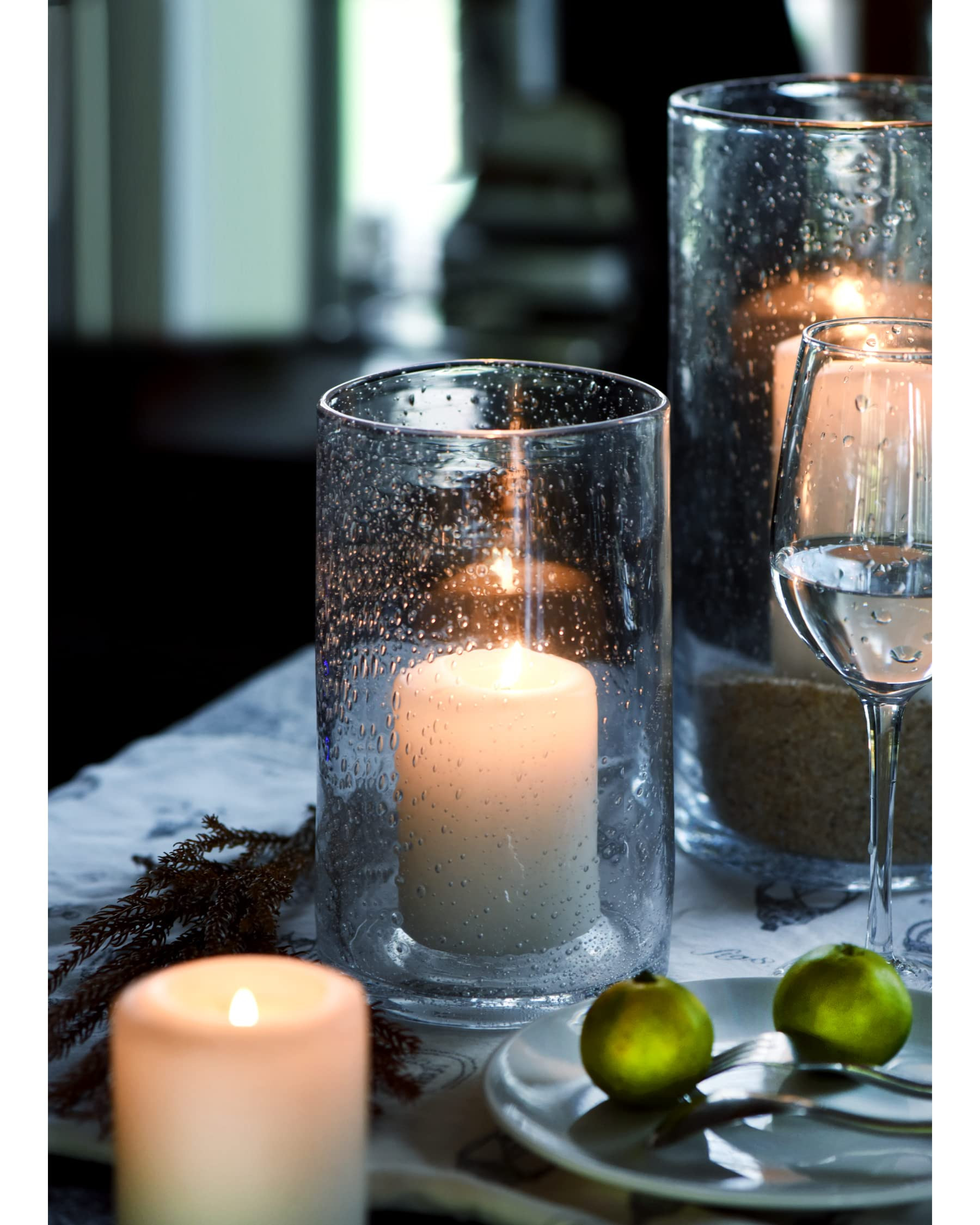 ARIAMOTION Hurricane Candle Holder for Pillar Glass Cylinder Vase Modern Rustic Centerpiece Clear... | Amazon (US)