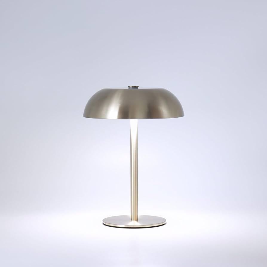 JHWDHD Portable LED Mushroom Table Lamp, 8.46'' Metal Small Cordless Desk Night Light with 5200mA... | Amazon (US)