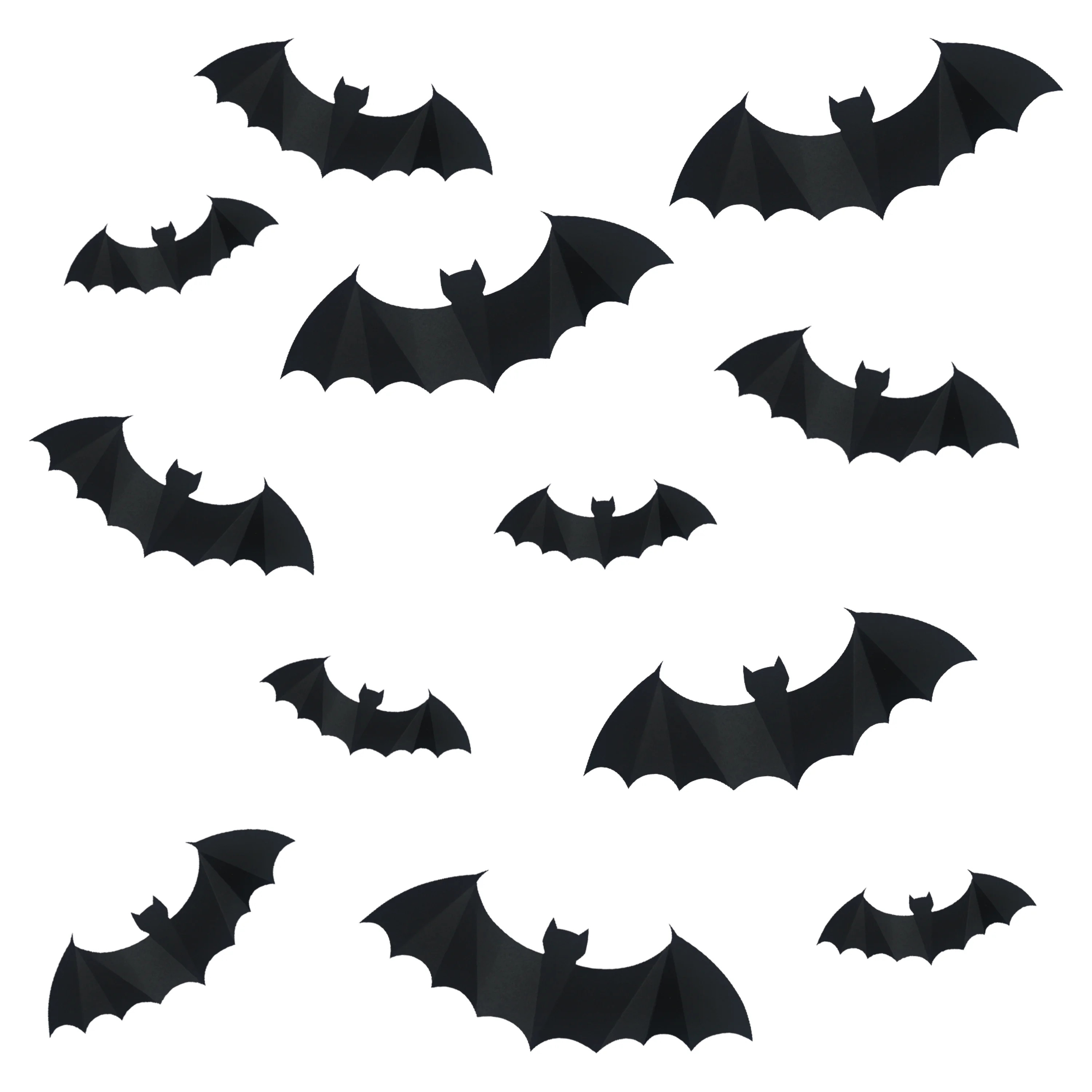 Cutout Bats Decor, Black, 12 Count, Halloween by Way To Celebrate | Walmart (US)