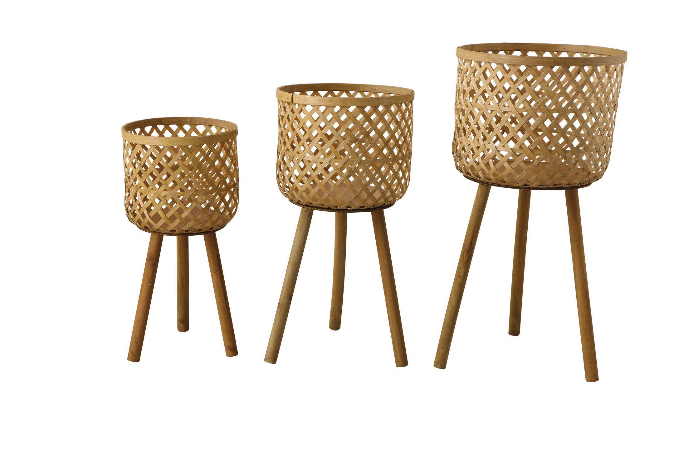 Floor 3 Piece Wicker Basket Set | Wayfair North America