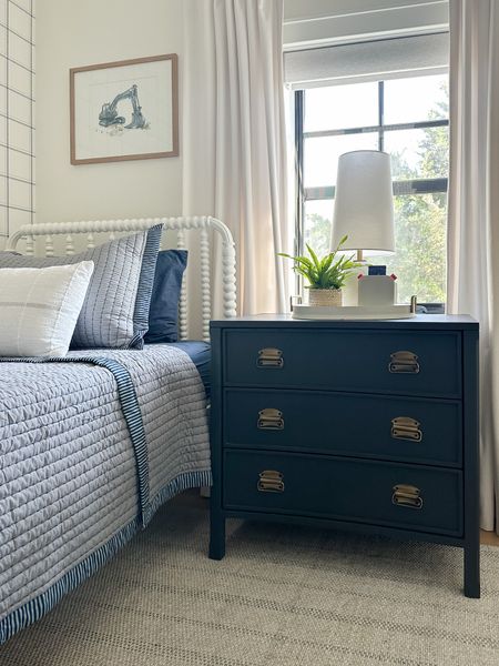 30% off our navy nighstand! This piece is very nught quality and I love the dark navy color and brass pulls. 

#LTKhome #LTKsalealert #LTKCyberWeek
