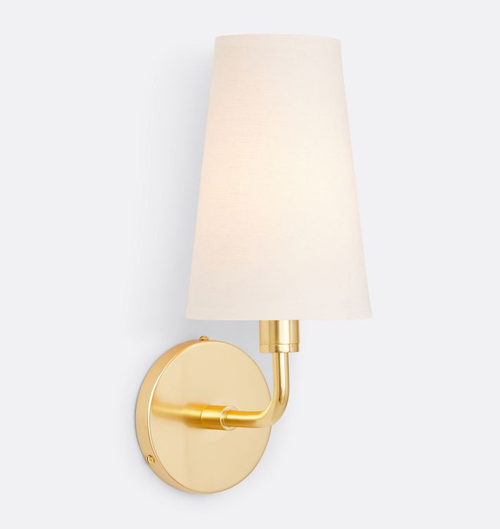 Ansel Sconce, Fabric Shade | Rejuvenation