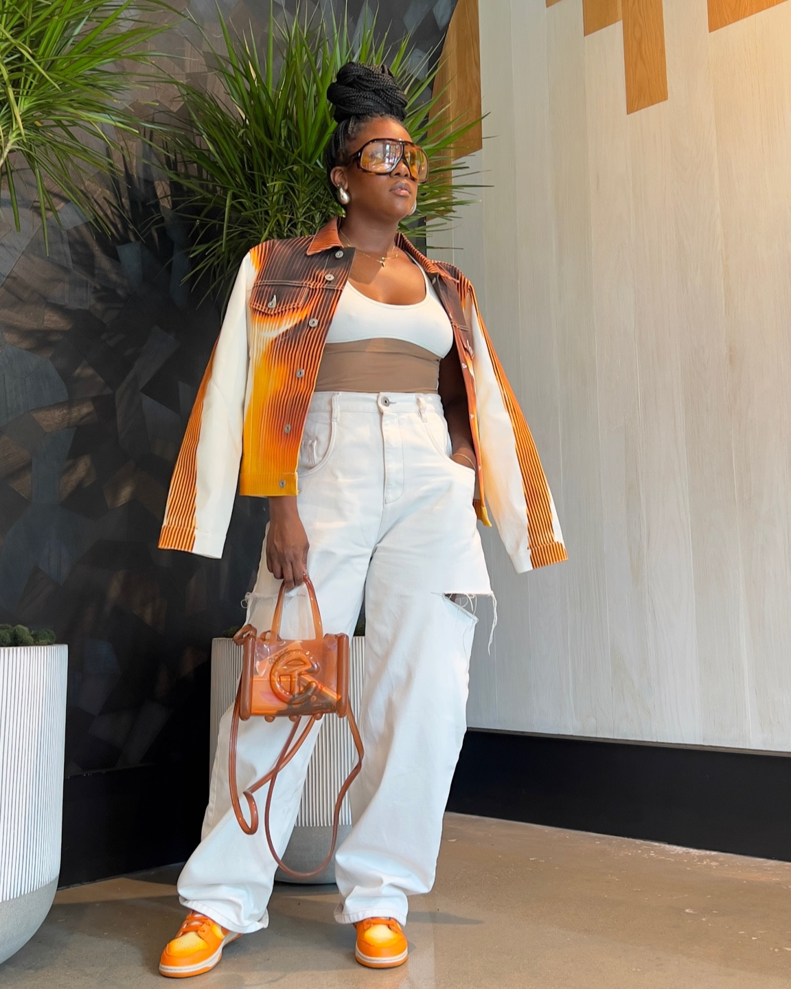 Fall outfit loading…. While side slash jeans, Jean Paul orange denim jacket, white cropped top and sneakers 

#LTKitbag #LTKFind #LTKshoecrush