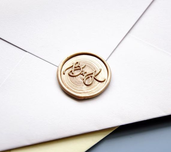 Custom Casual Calligraphy initials monogram wax seal stamp,wedding invitation wax seals kit weddi... | Etsy (US)