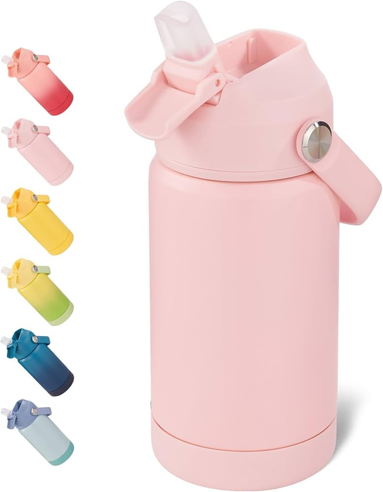 Fijinhom 360ml/12oz Kids Water Bottle for School, Toddler Cup with Straw & Handle, 304 Stainless ... | Amazon (UK)