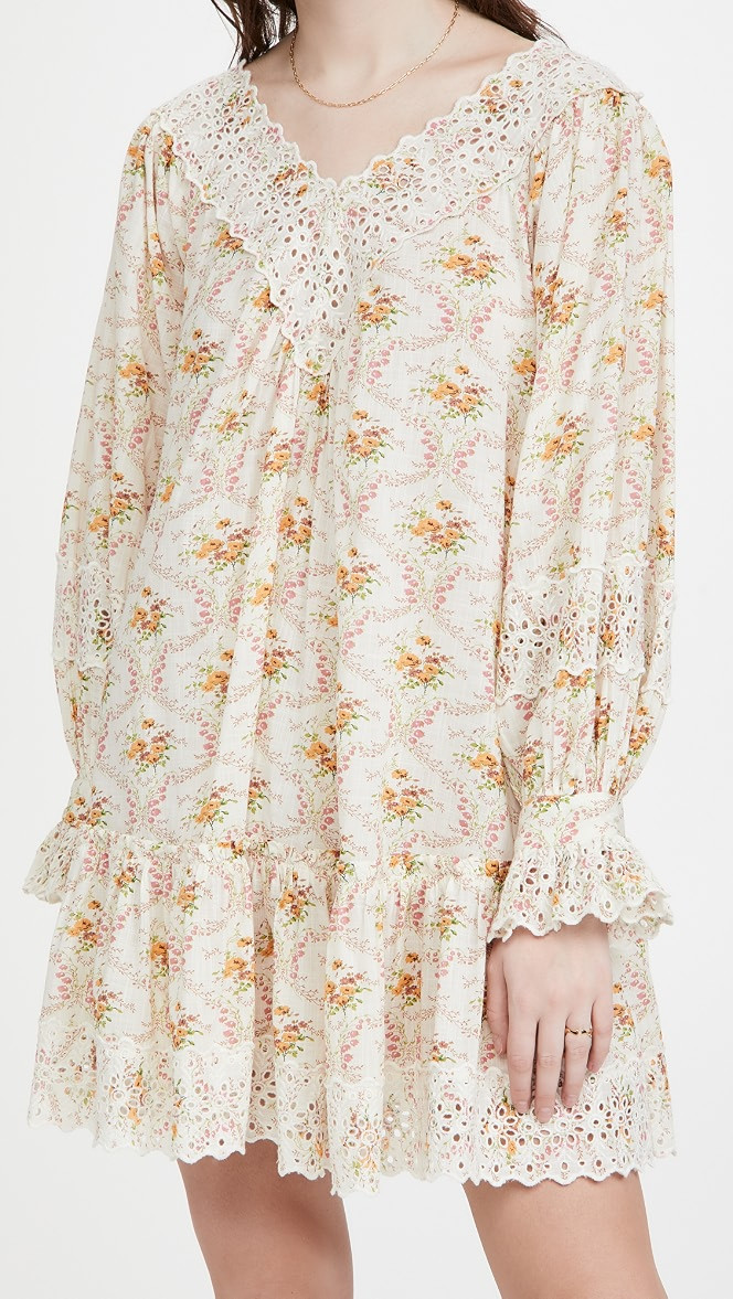Cotton Slub V Neck Mini Dress | Shopbop