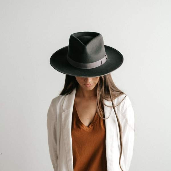 Monroe Dark Grey - Women's Rancher Hat | Gigi Pip