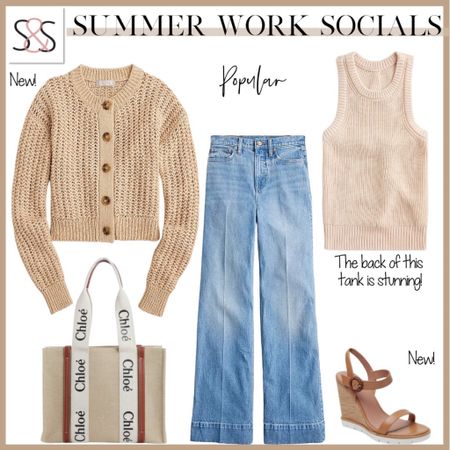 J crew cropped cardigan sweater and vest go with jeans for a perfect summer work outfit. Pair with sandals for a polished look

#LTKSeasonal #LTKworkwear #LTKstyletip