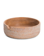 Hand Carved Mango Wood Bowl With Spout | TJ Maxx