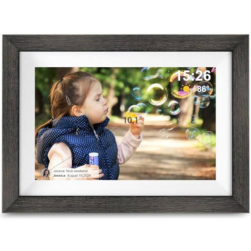 Frameo Digital Photo Frame,10.1 Inch WiFi Smart Digital Picture Frame with HD IPS Touch Screen,Auto-Rotate,Send Pictures from Anywhere via Frameo APP,Gifts for Mom | Amazon (US)