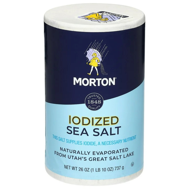 Morton® All-Purpose Iodized Sea Salt, 26 oz Round Can | Walmart (US)