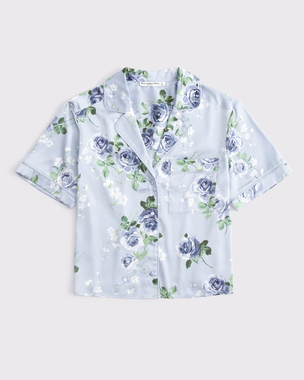 Women's Short-Sleeve Sleep Shirt | Women's New Arrivals | Abercrombie.com | Abercrombie & Fitch (US)