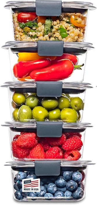 Rubbermaid Brilliance BPA-Free Food Storage Containers Multi Pack, 1.3 Cup Plastic Containers wit... | Amazon (US)