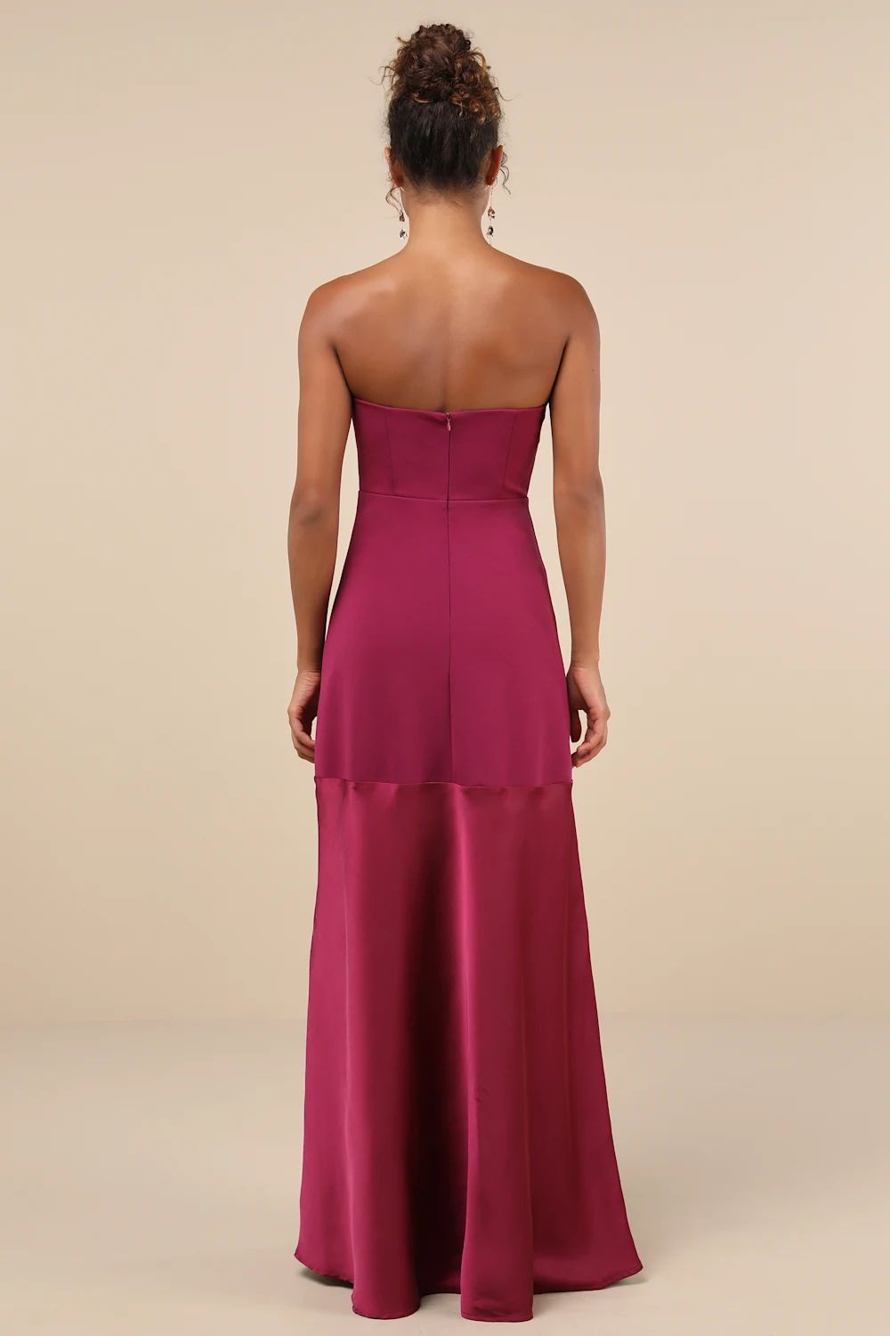 Compelling Style Plum Purple Strapless A-Line Maxi Dress | Lulus