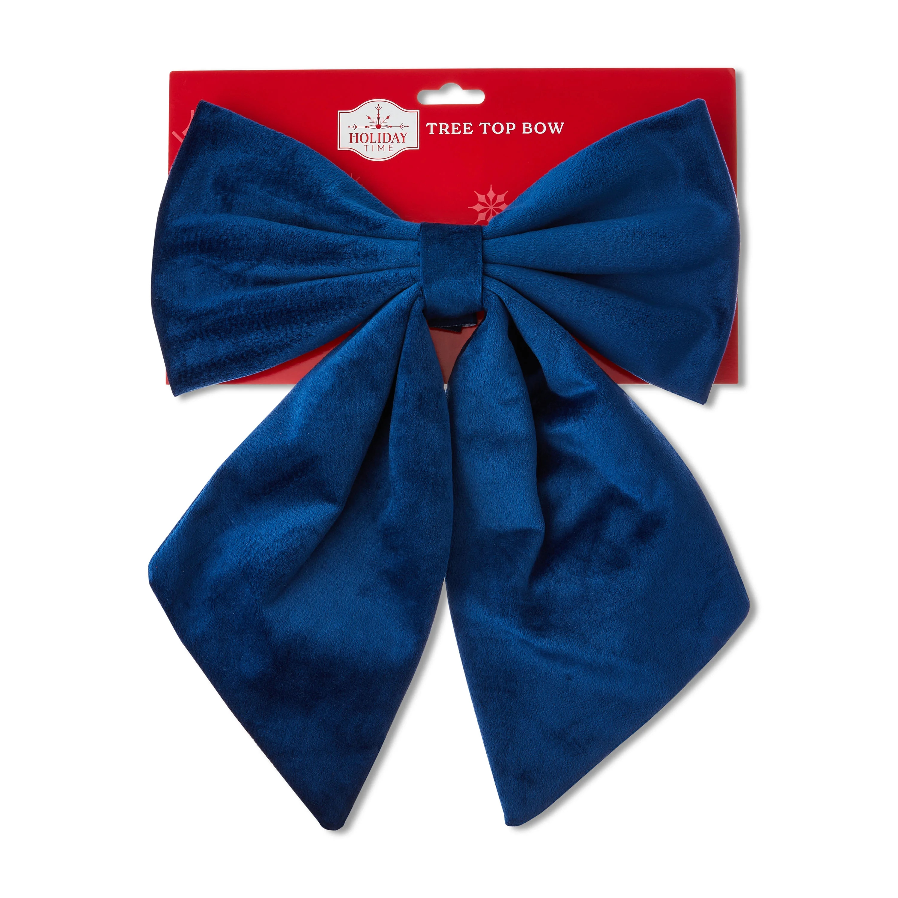 Blue Velvet Puffy Decorative Christmas Bow, 11", by Holiday Time | Walmart (US)