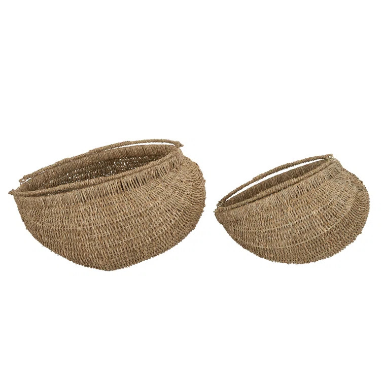 Decorative 2 Piece Seagrass Basket Set | Wayfair North America
