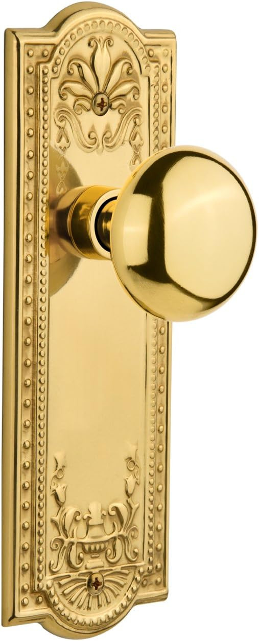 Nostalgic Warehouse Meadows Plate with New York Knob, Double Dummy, Polished Brass | Amazon (US)