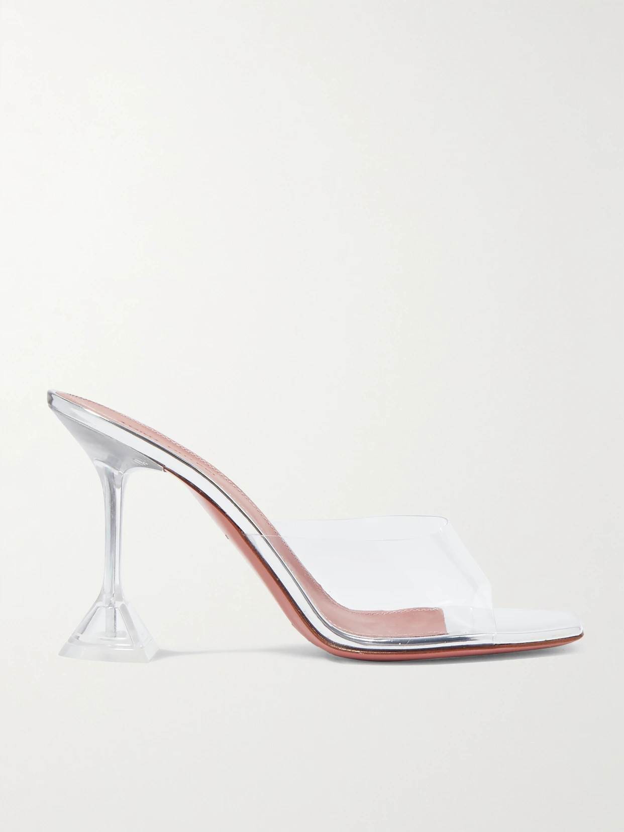 Amina Muaddi - Lupita Pvc And Leather Mules - Clear - IT40.5 | NET-A-PORTER APAC