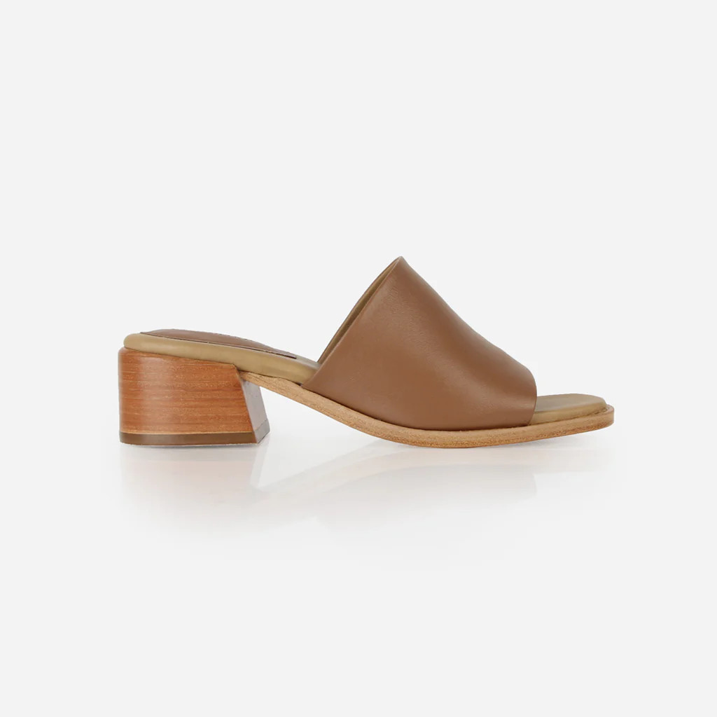 The Spritz Heeled Sandal Praline | Poppy Barley